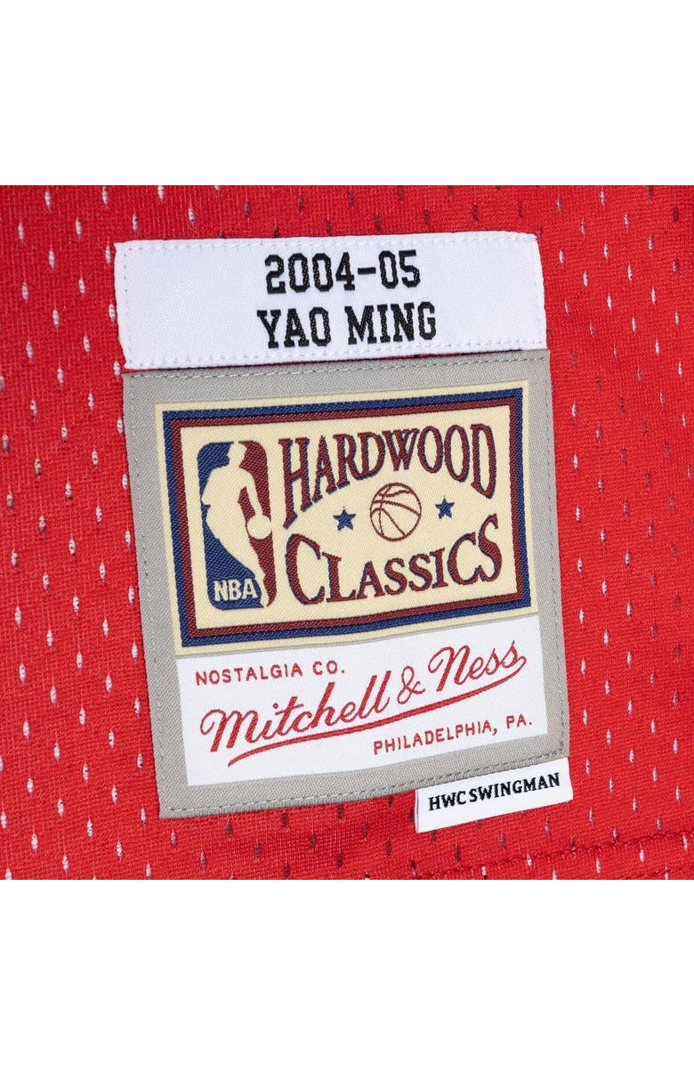 Mitchell & Ness Men's Mitchell & Ness Yao Ming Navy/Red Houston Rockets Hardwood Classics 2004/05 Split Swingman Jersey, Alternate, color, 