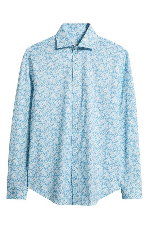 Devon OoohCotton® Floral Print Long Sleeve Button-Up Shirt