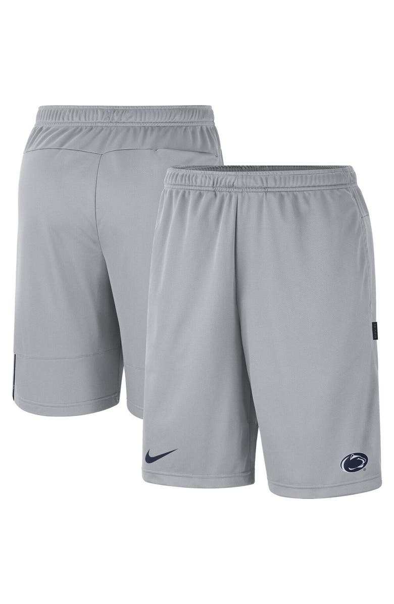 Nike Men's Nike Gray Penn State Nittany Lions Coaches Performance Shorts, Main, color, 
