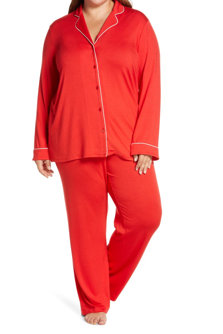 Moonlight Dream Pajamas, Main, color, RED BLOOM