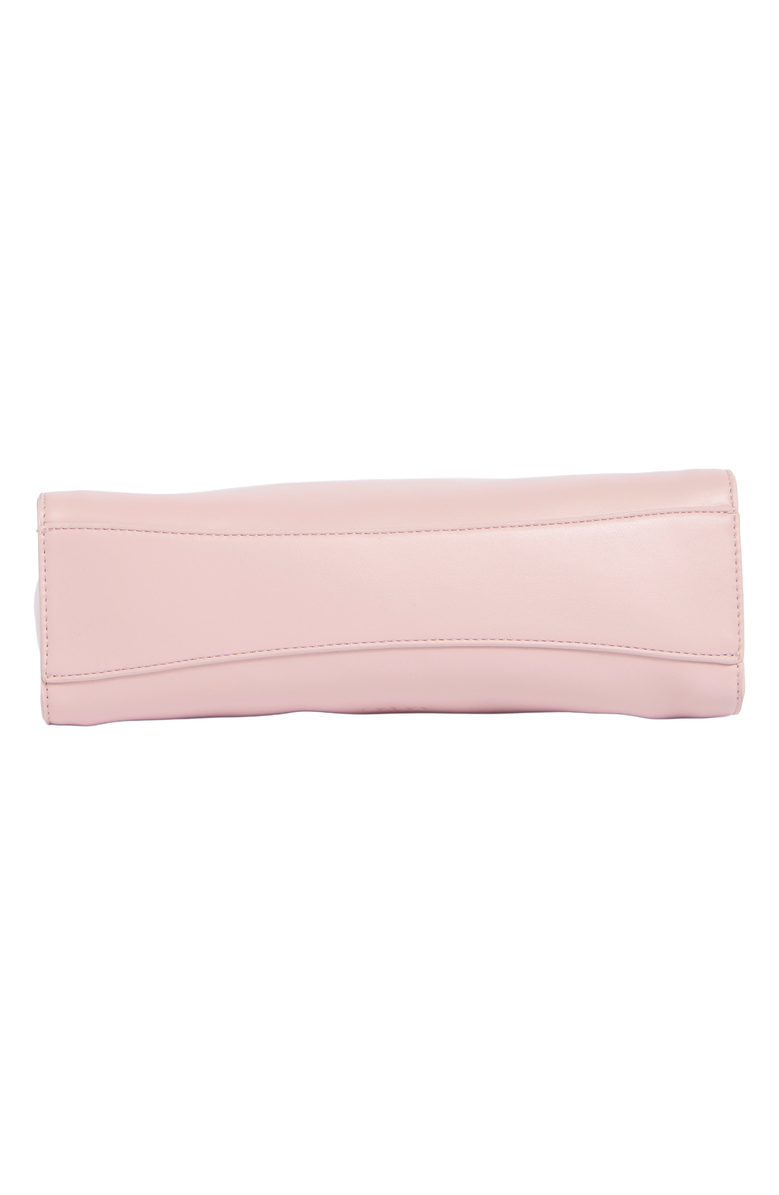 Faux Leather Shoulder Bag, Alternate, color, ROSE