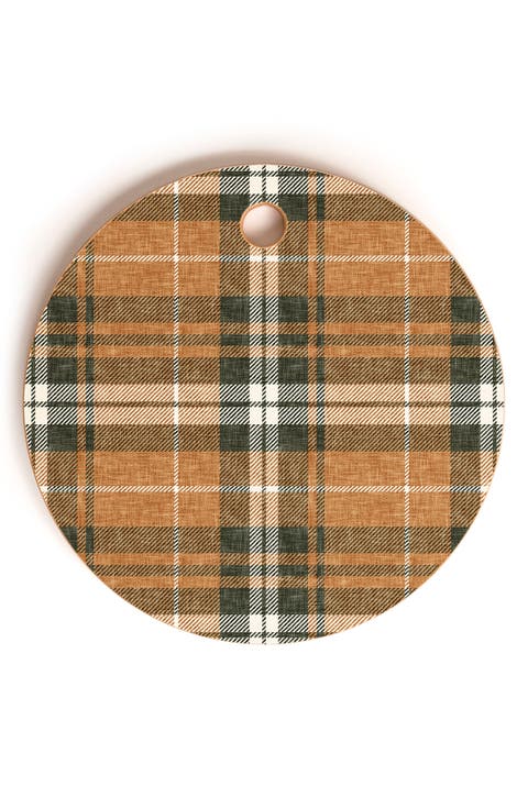 Fall Plaid Brown Cutting Board