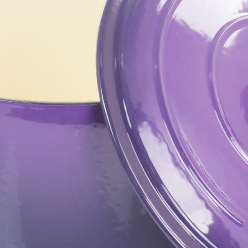 Crock-pot 2 Piece 7 Quart Enameled Cast Iron Dutch Oven With Lid In Purple