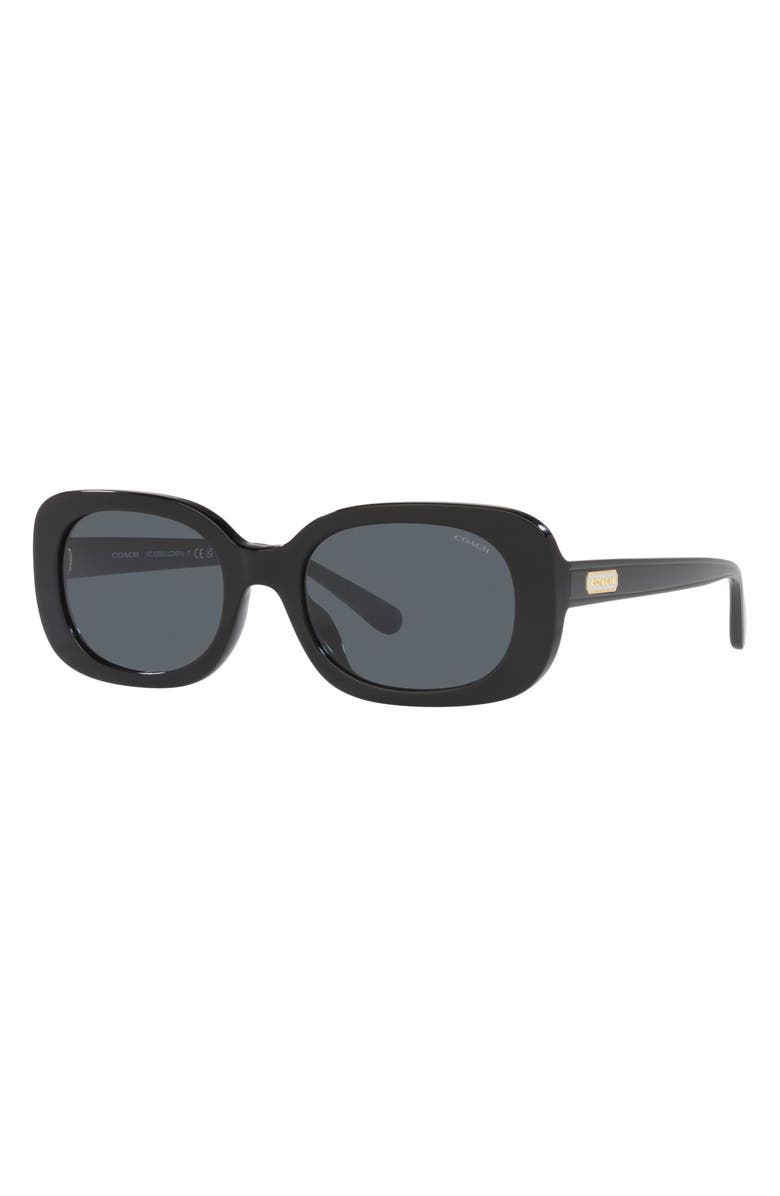 COACH 54mm Oval Sunglasses, Alternate, color,
