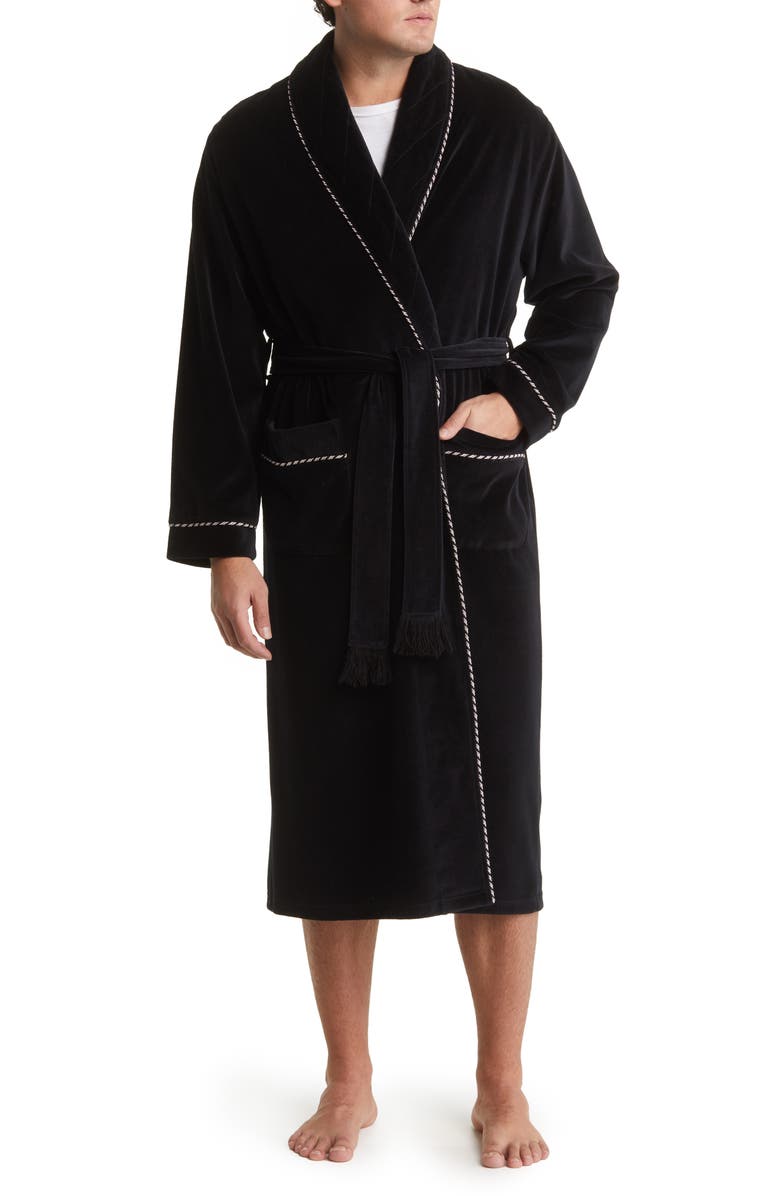 Majestic International Refinery Velour Shawl Collar Robe, Main, color,