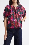 Ulla Johnson Vienne Floral Print Puff Sleeve Top