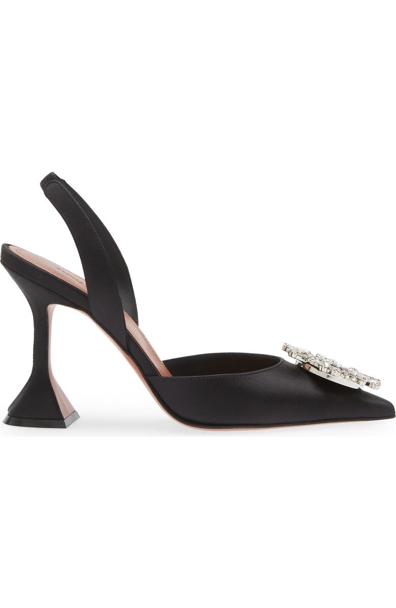 Amina Muaddi Begum Glass Pointed Toe Slingback Pump, Alternate, color,