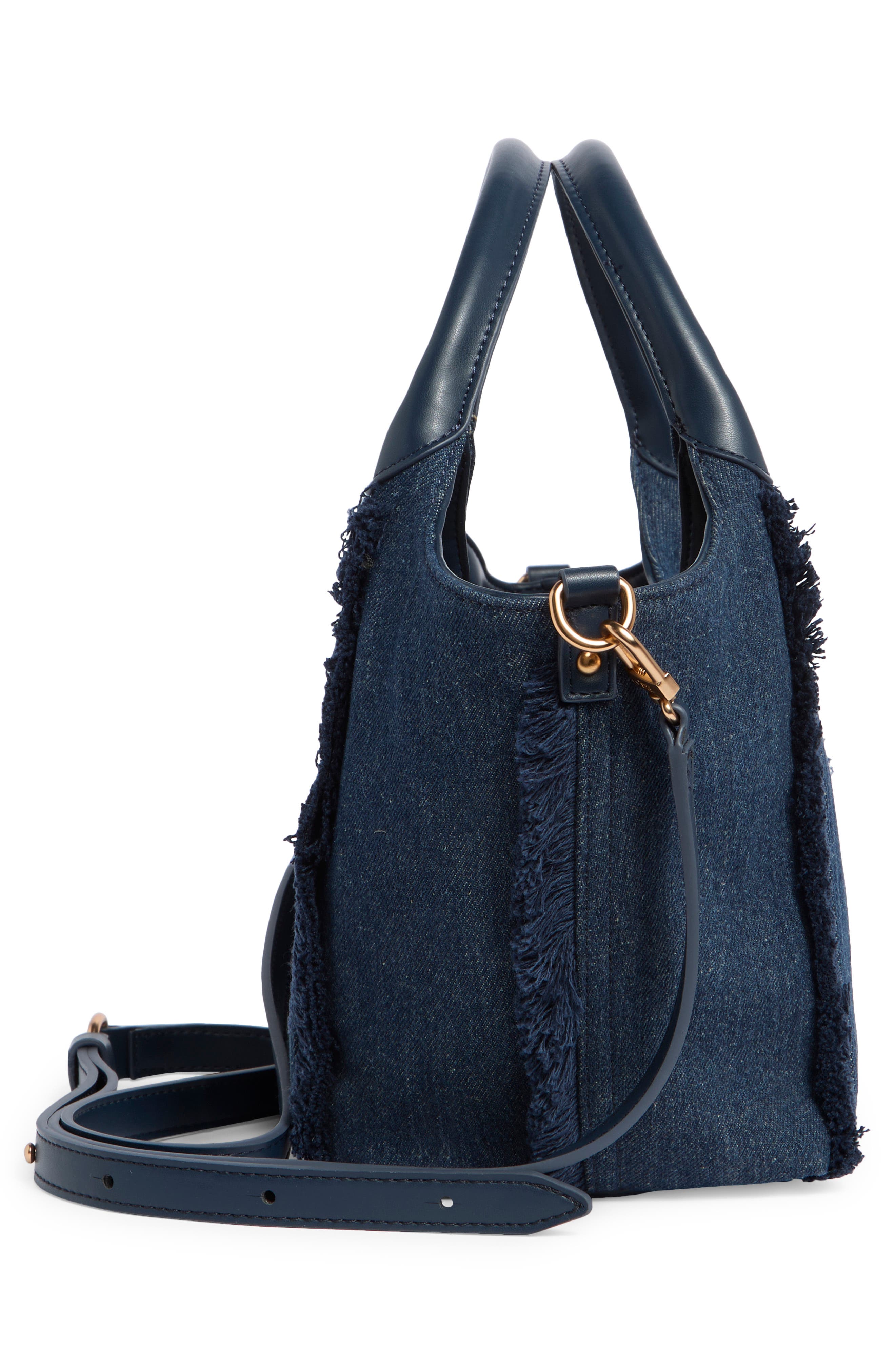 Sam Edelman Mini Sydney Denim Bucket Tote, Alternate, color, Navy