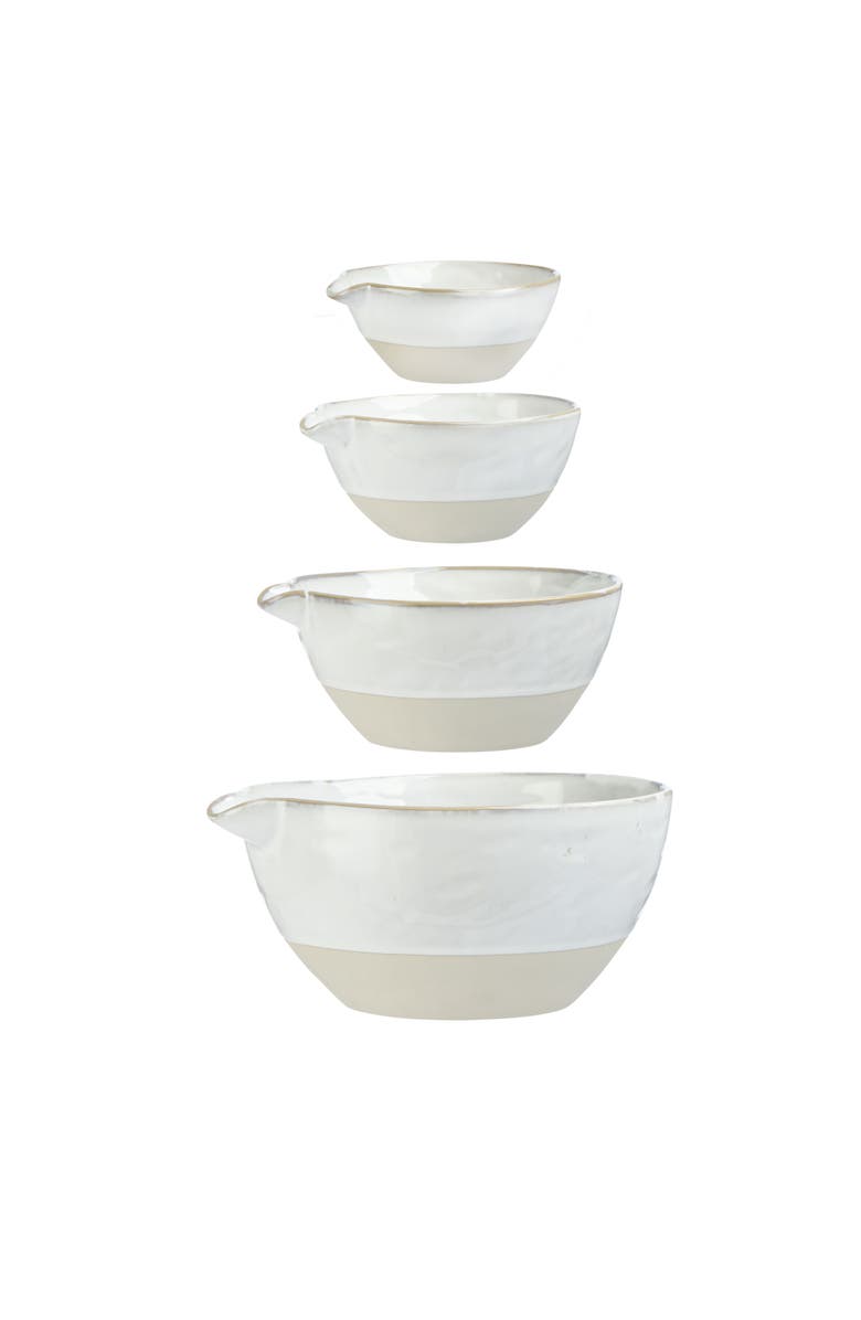 Storied Home Stoneware White Batter Bowls, Main, color, White