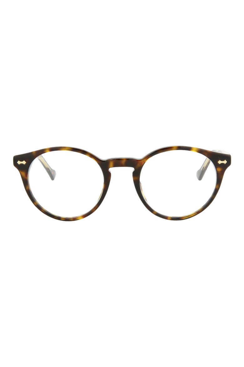 48mm Round Optical Glasses, Main, color, HAVANA HAVANA TRANSPARENT