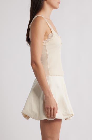 Raven Lace Trim Rib Tank
