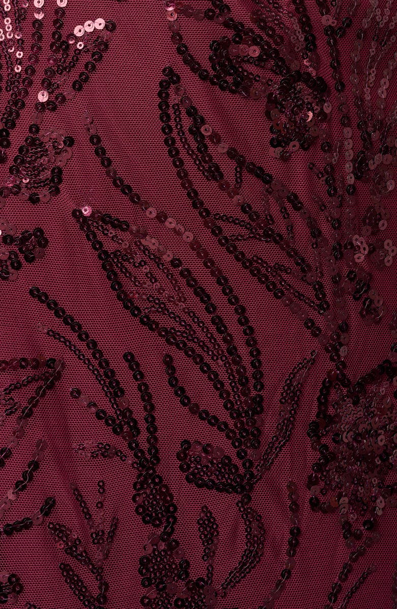 Adrianna Papell Sequin Gown, Alternate, color, Deep Wine
