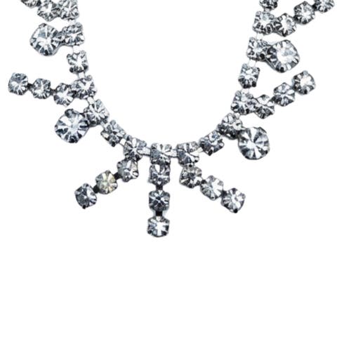 Vintage 1950s Rhinestone Art Deco Glamorous 15" Choker Necklace