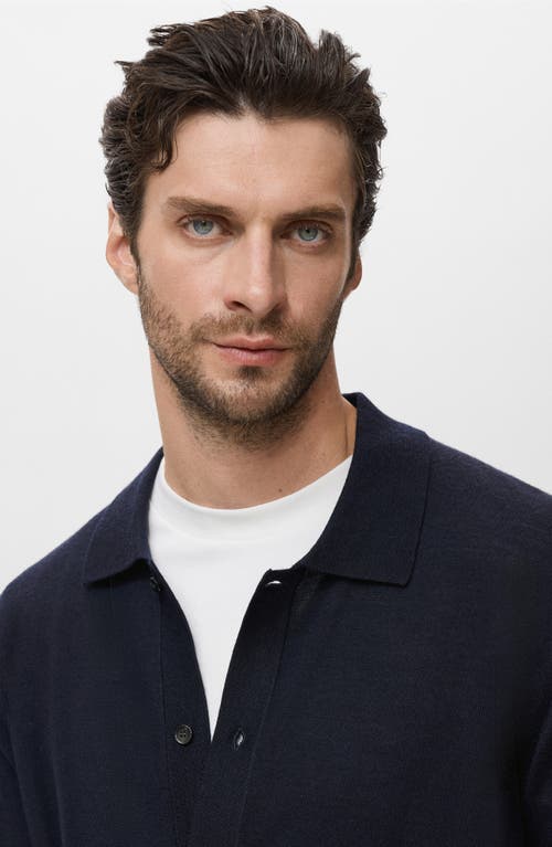 Mango Wool Cardigan In Blue