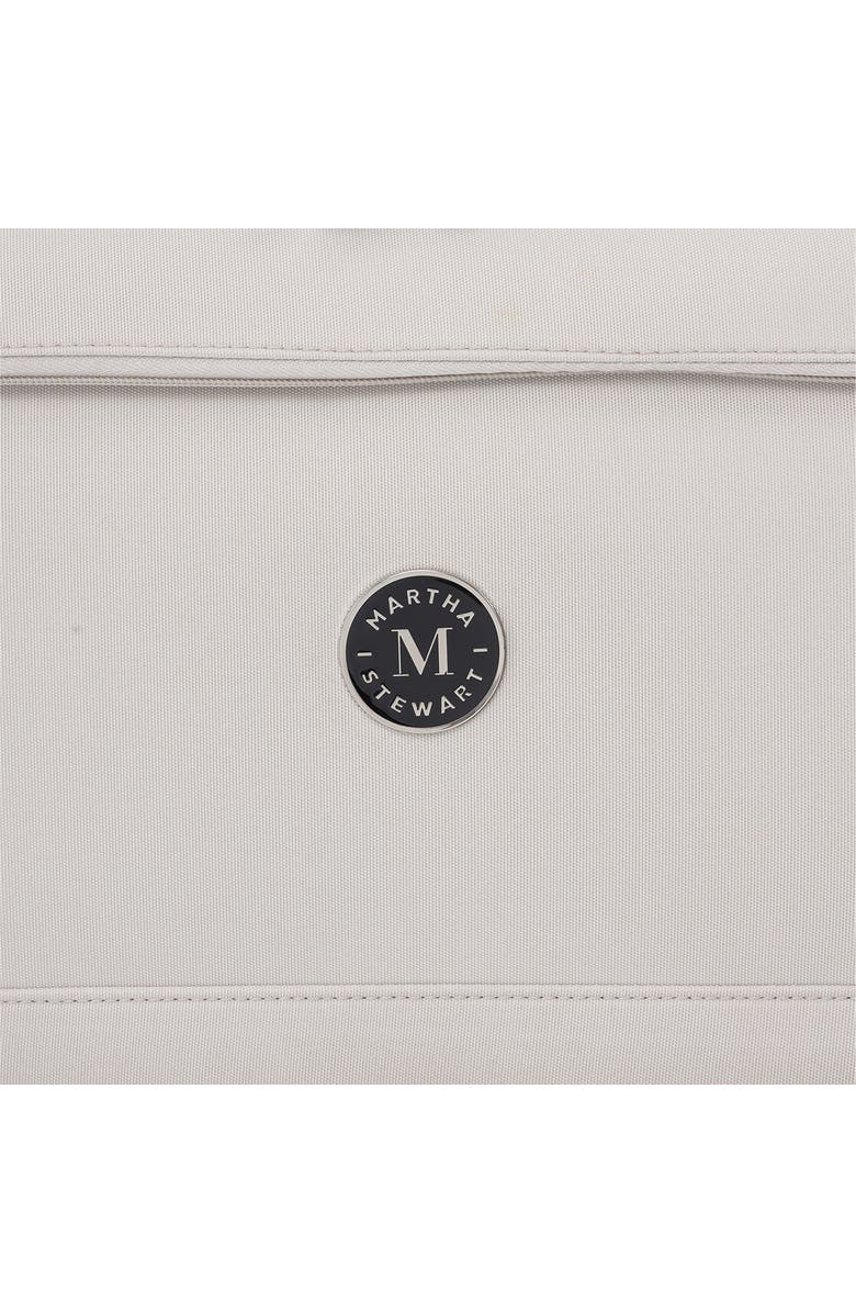 MARTHA STEWART 31" Softside Luggage - Extra Large Expandable Spinner Suitcase with 8 Wheels & Front Pockets, Alternate, color, Light Grey