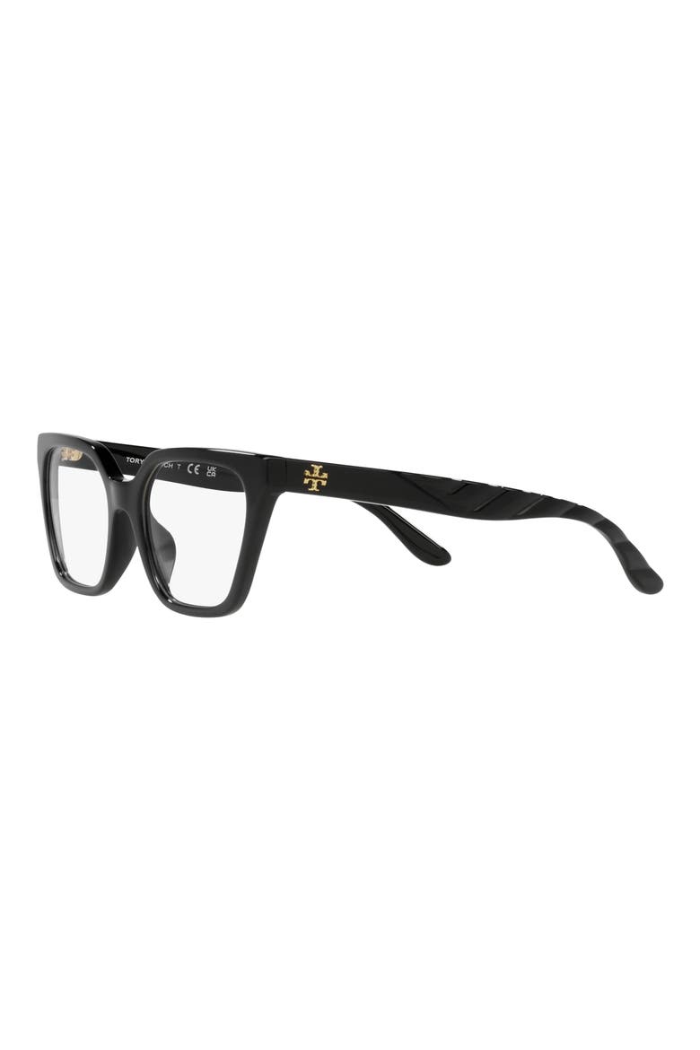 53mm Rectangular Optical Glasses, Alternate, color, BLACK