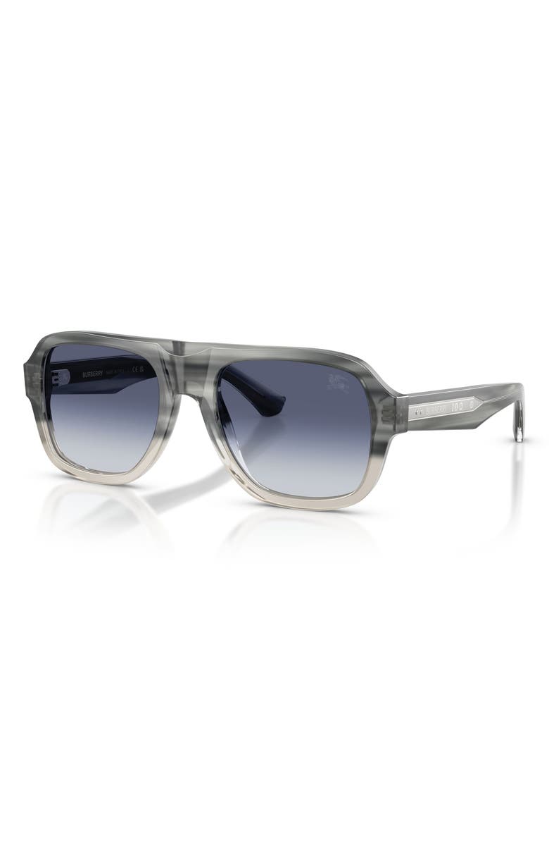 Burberry 55mm Pilot Sunglasses, Alternate, color, Grey Gradient / Grey Blue