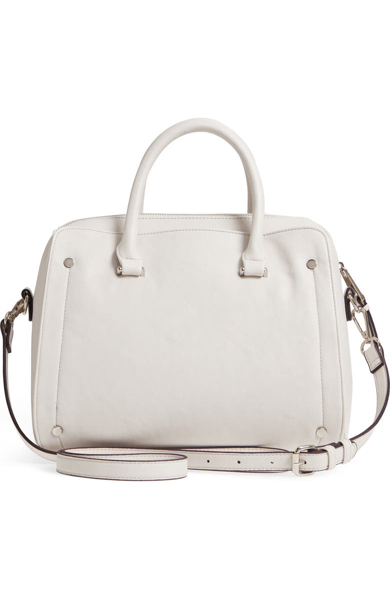 Sole Society Speedy Studded Faux Leather Satchel, Alternate, color,