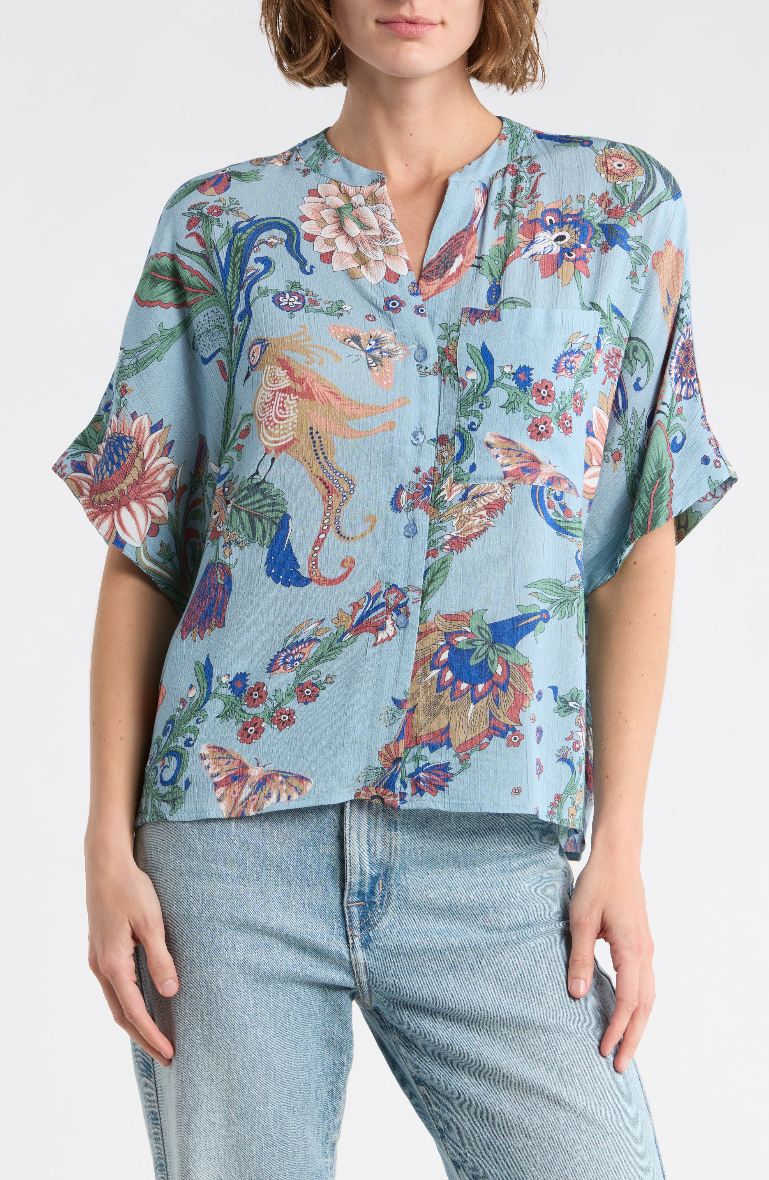 BLUE FLORAL PRINT
