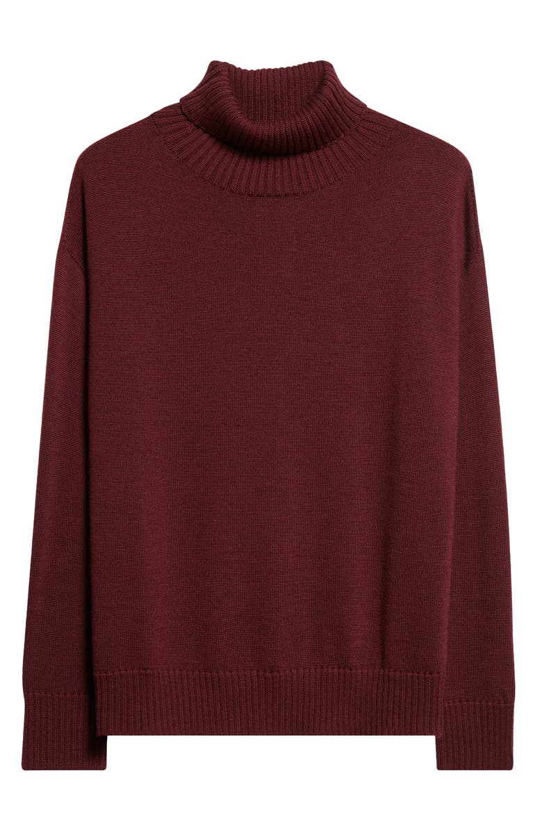 MM by Max Mara Mino Virgin Wool Turtleneck Sweater, Alternate, color, Bordeaux