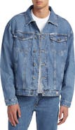 GUESS JEANS Oversize Denim Trucker Jacket
