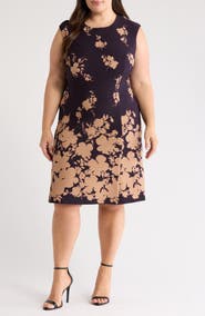 Connected Apparel Floral Sleeveless Dress