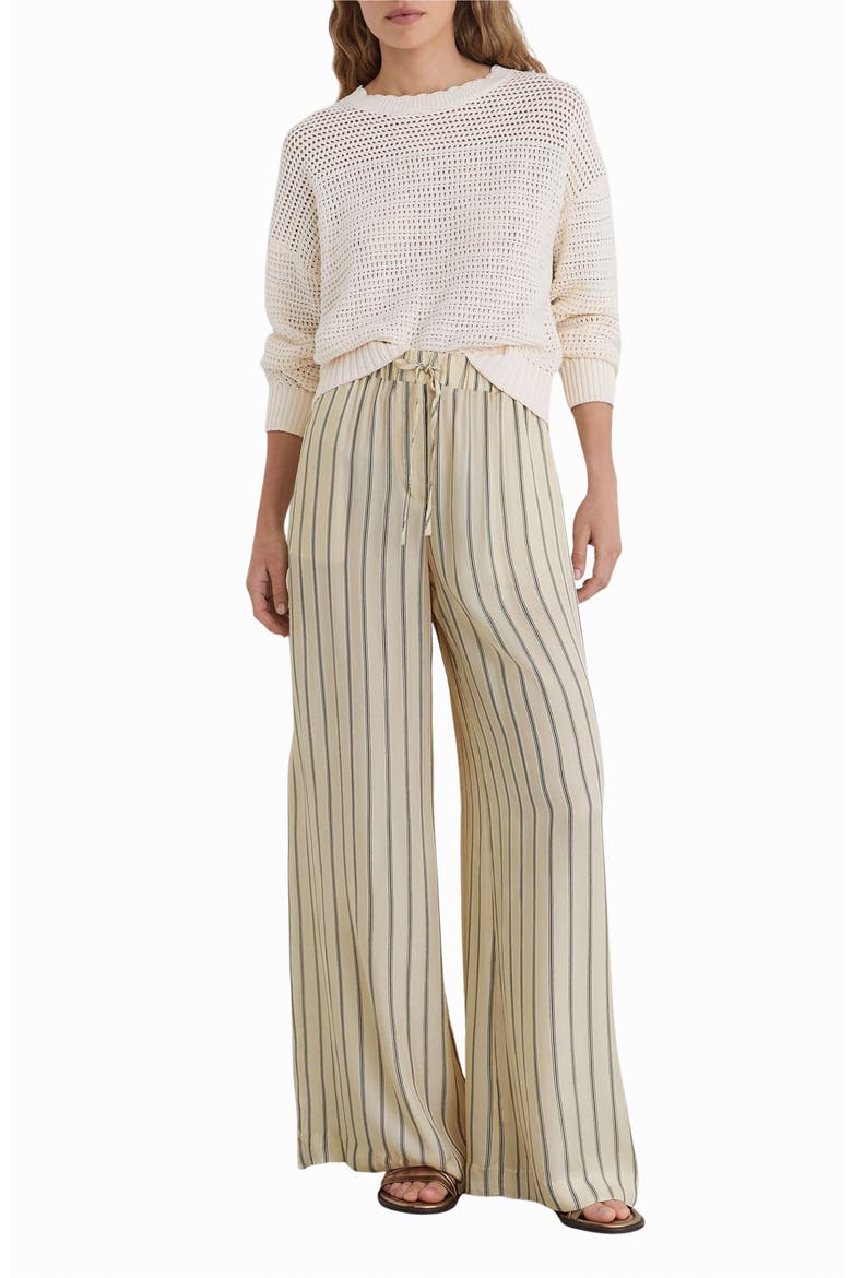 Minnie Wide Leg Stripe Pants, Alternate, color, NEUTRAL/ NAVY