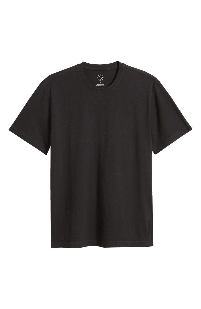 Treasure & Bond Lived In Slub Jersey Crewneck T-Shirt, Alternate, color, Black Caviar