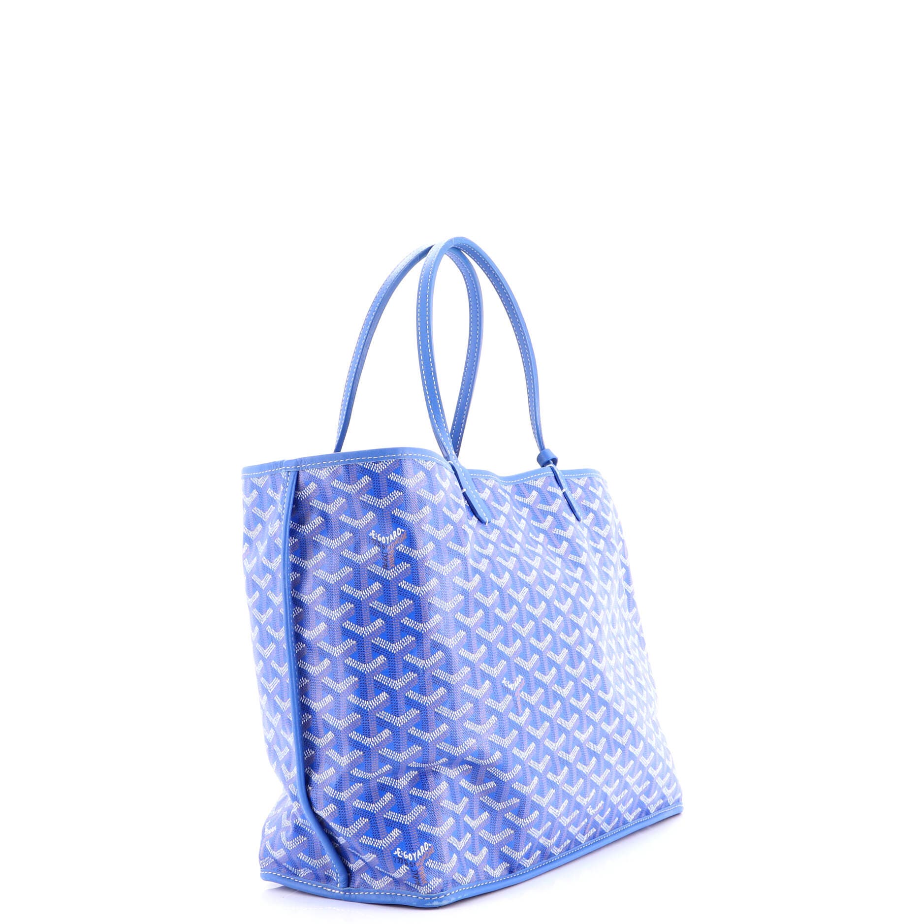 Pre-Owned Goyard Anjou Reversible Tote Coated Canvas PM, Alternate, color, Blue