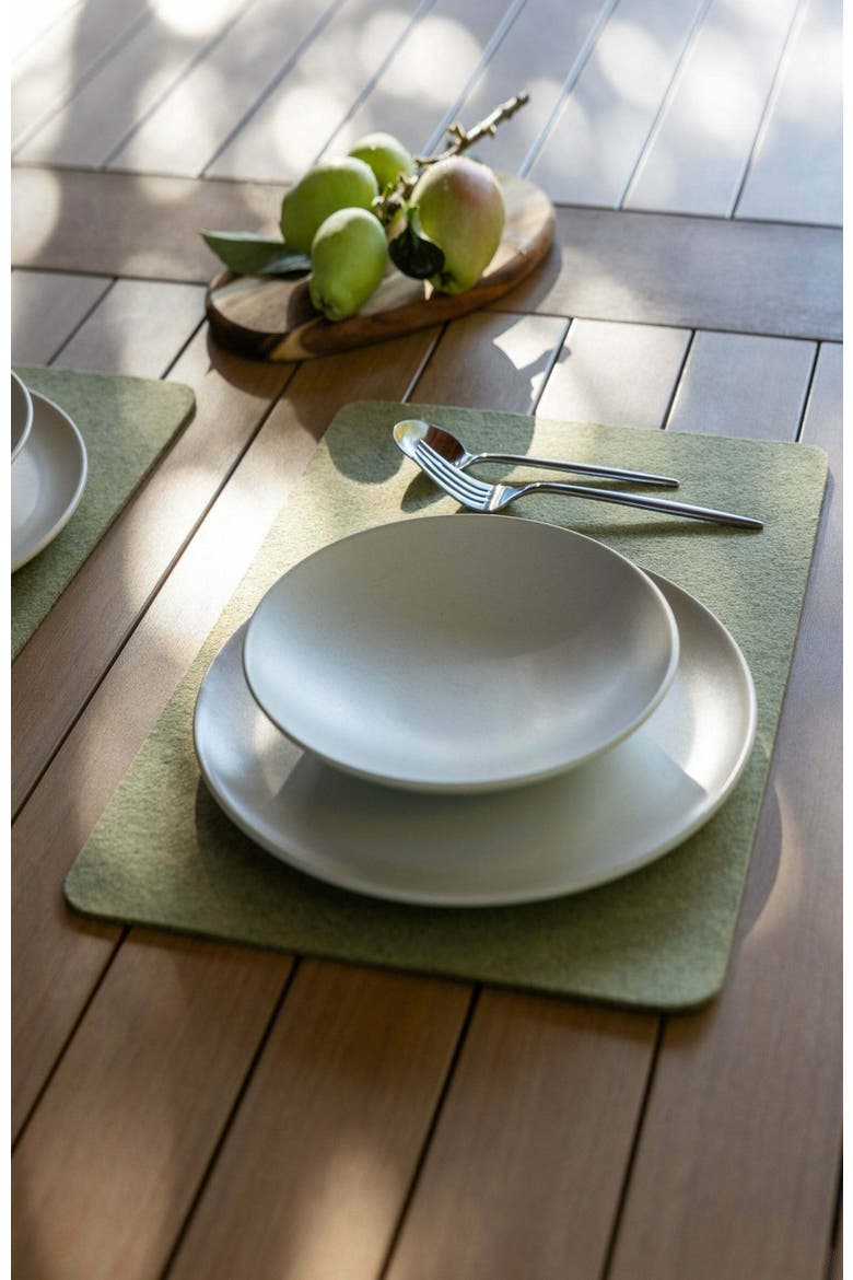 Merino Wool Placemat, Alternate, color, Sage