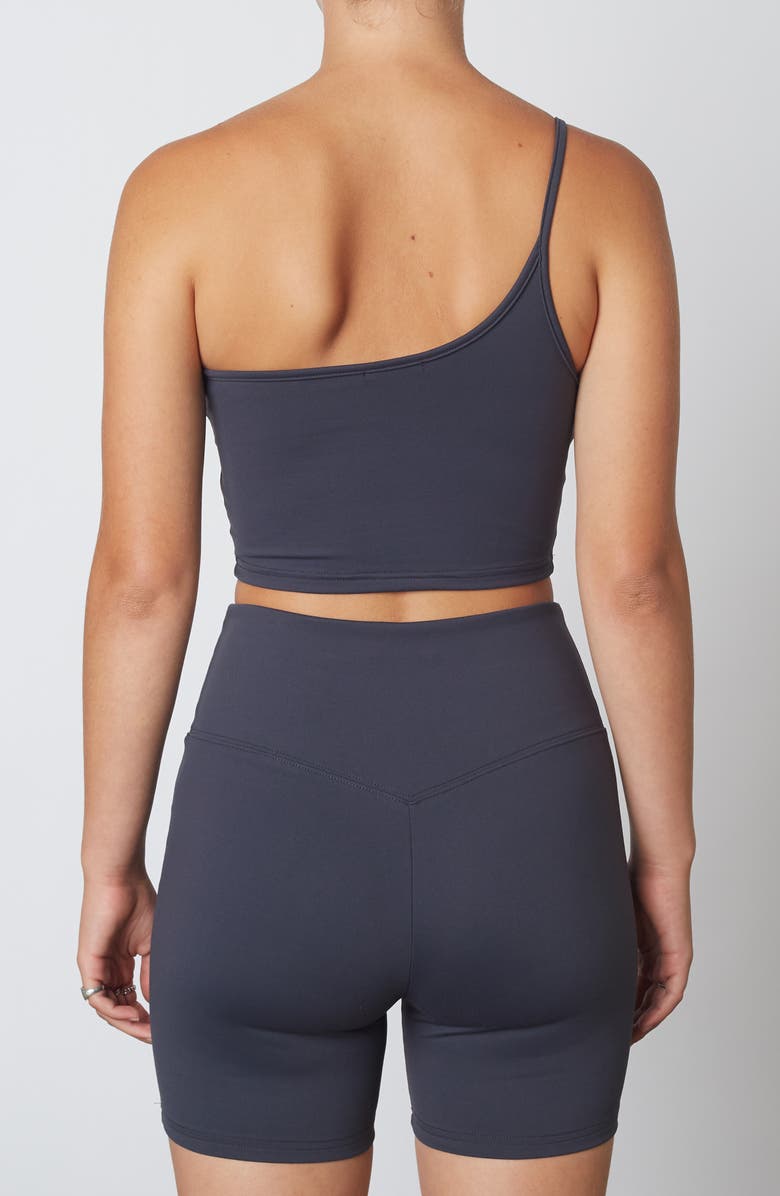 Nia Lucy One-Shoulder Tank & Bike Shorts, Alternate, color, 