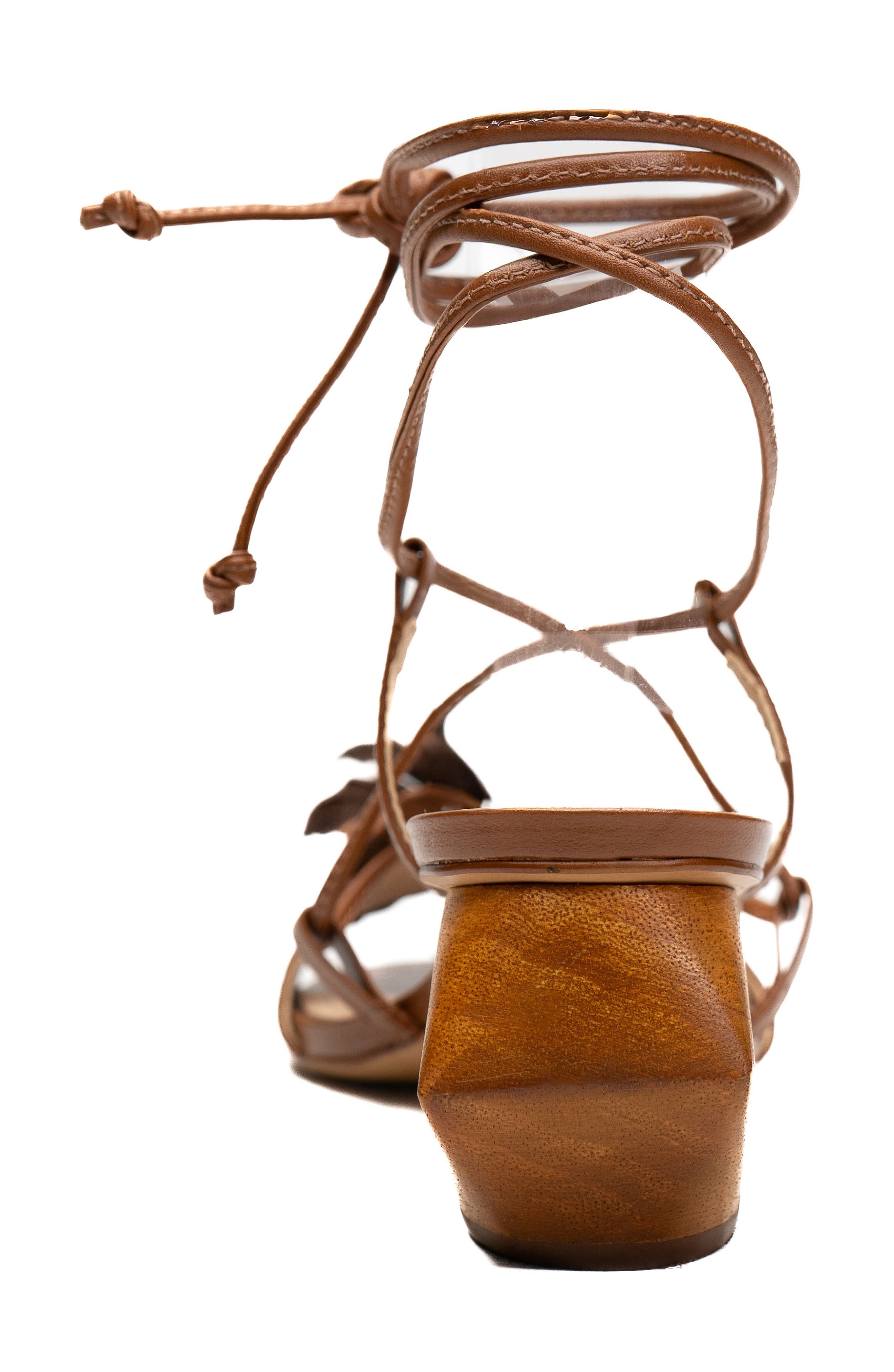 Orchid Ankle Wrap Sandal, Alternate, color, TAN