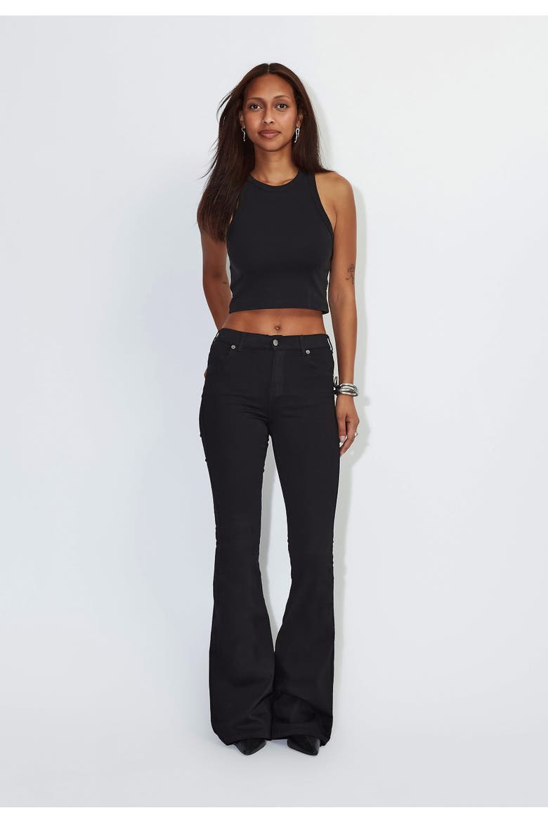 Macy Mid Flare Jeans, Alternate, color, Black