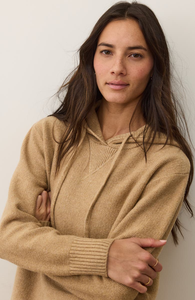 Marine Layer Chalet Knit Hoodie, Alternate, color, Toffee