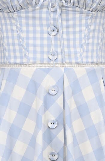 Chiarina Gingham Stretch Cotton Midi Sundress