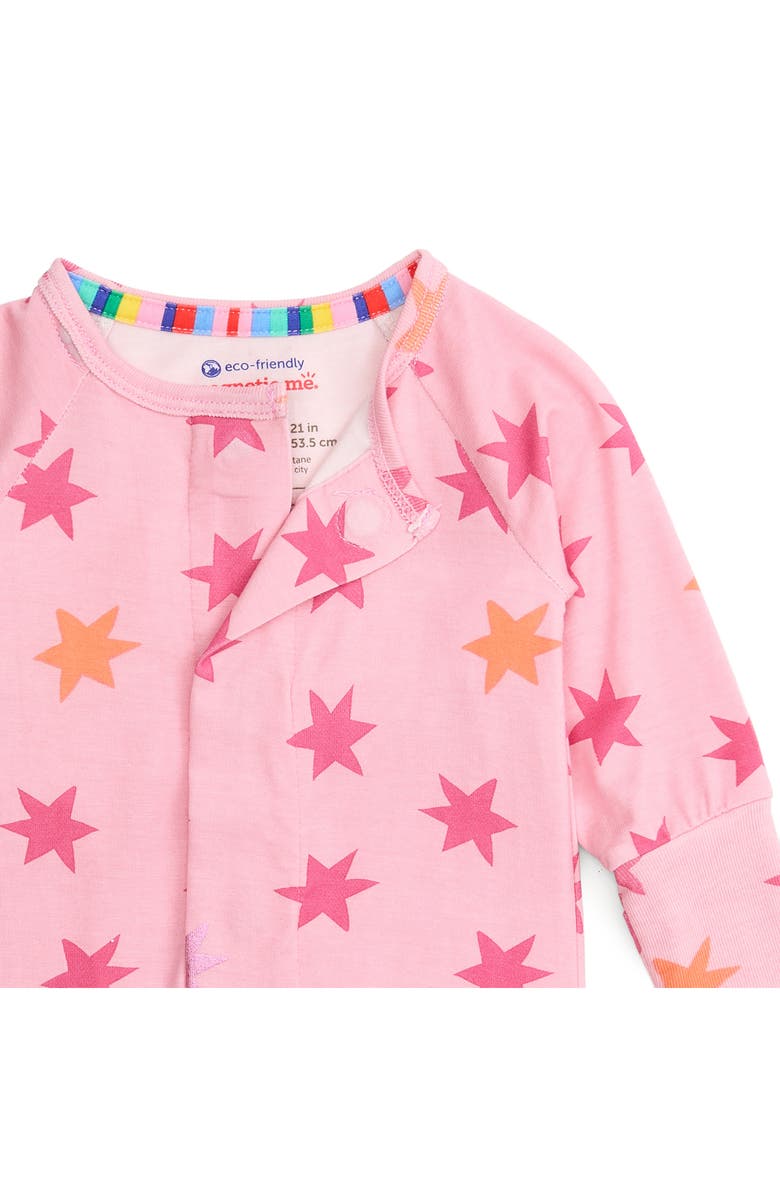Magnetic Me Cosmic Confetti Magnetic Convertible Footie, Alternate, color, Pink