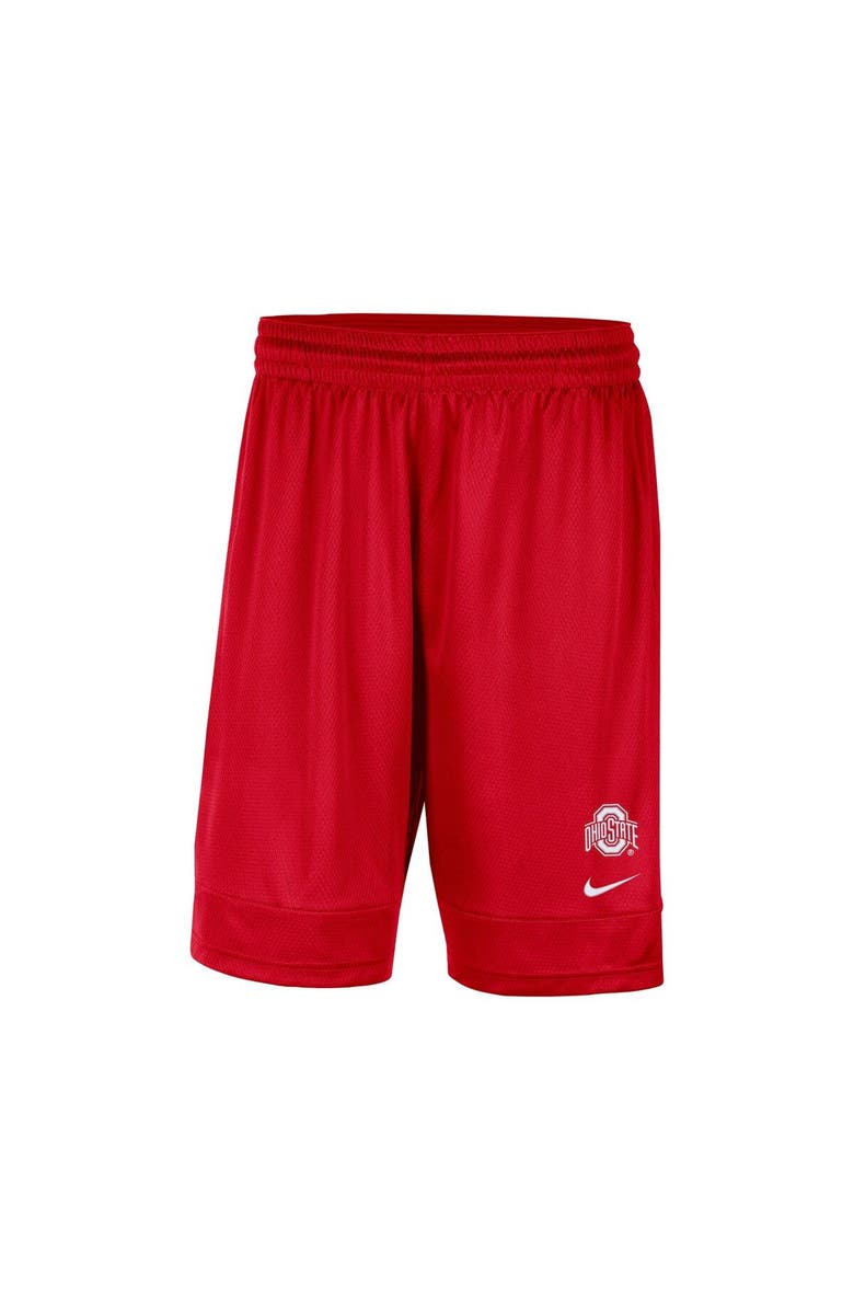 Nike Men's Nike Scarlet Ohio State Buckeyes Fast Break Team Performance Shorts, Alternate, color, 