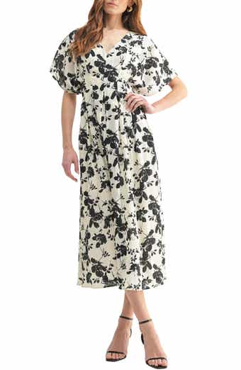 Mila Mae Dolman Sleeve Cinched Waist A-Line Dress