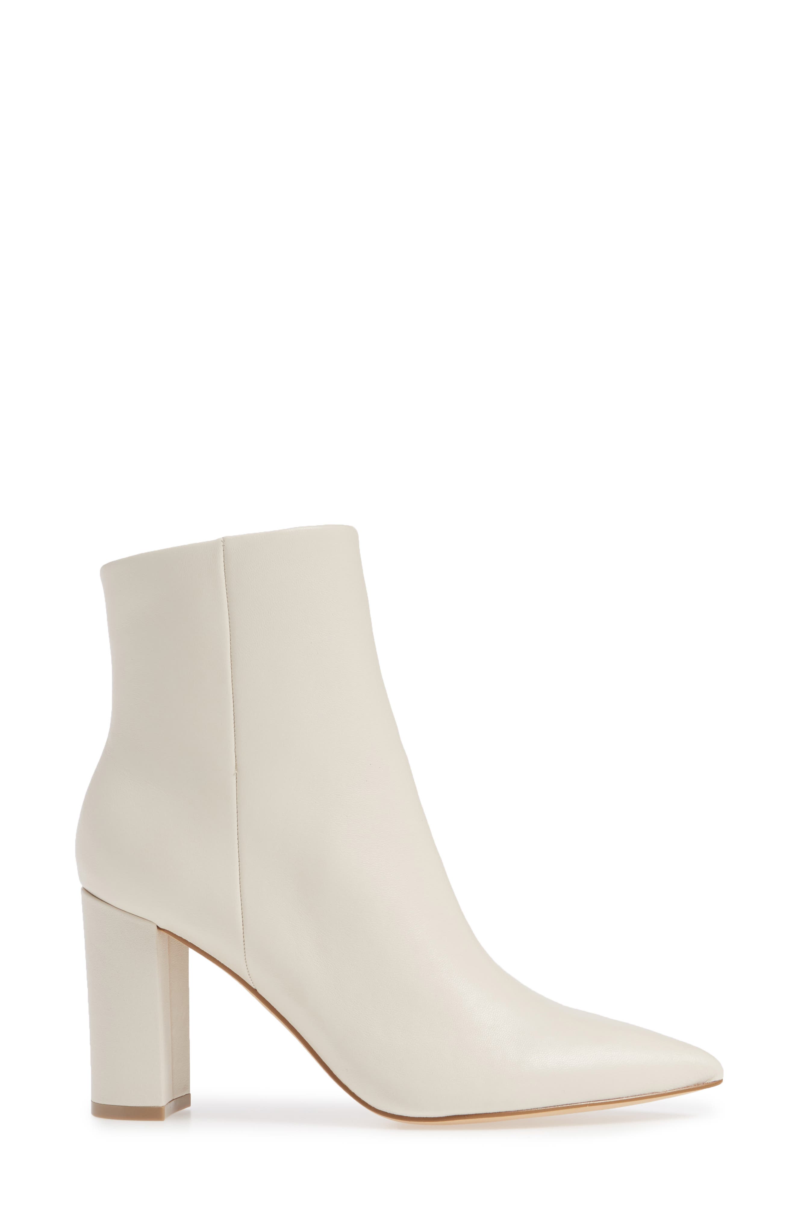 Marc Fisher LTD Ulani Pointy Toe Bootie, Alternate, color, Ivory Leather
