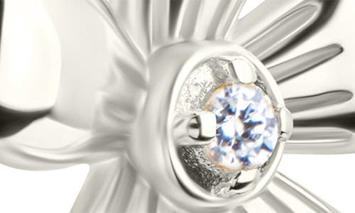 Sterling Forever Jocelyn Cubic Zirconia Flower Stud Earrings In Silver