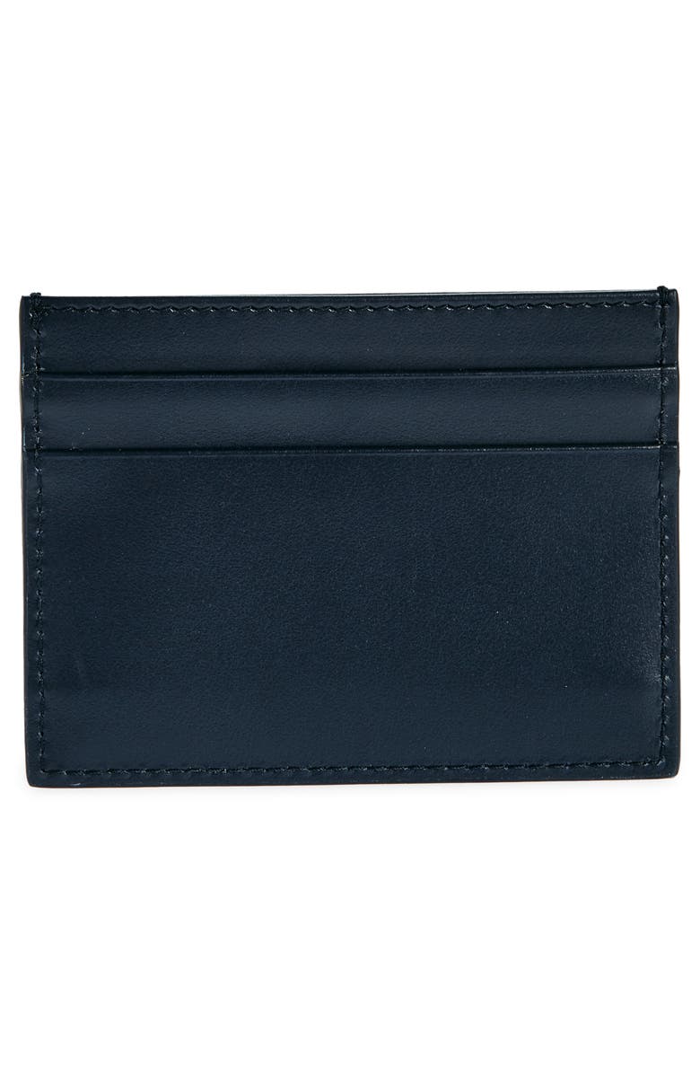 Dolce&Gabbana Milano Logo Leather Card Case, Alternate, color, Blue Logo