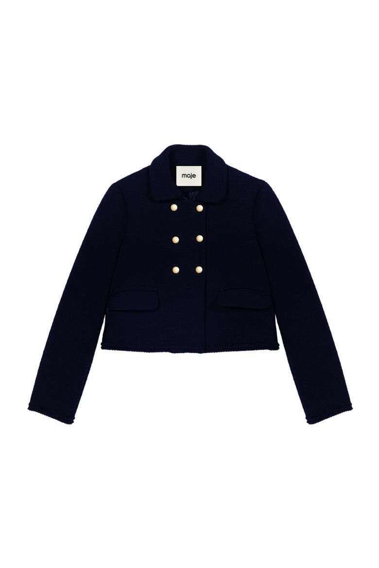 Short tweed jacket, Alternate, color, Navy