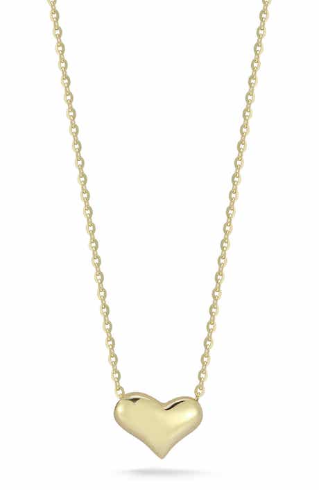 Ember Fine Jewelry 14K Gold Puffy Heart Pendant Necklace