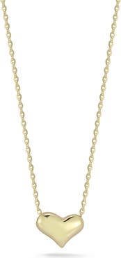 Ember Fine Jewelry 14K Gold Puffy Heart Pendant Necklace