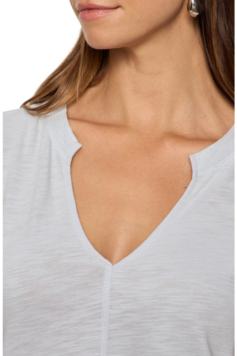 The New Girl Split Neck T-Shirt, Alternate, color, BLUE AURA