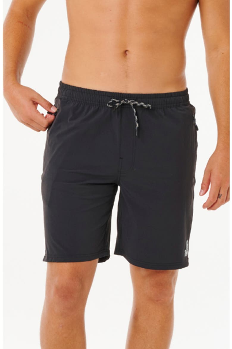 The Search Volley Water Repellent Board Shorts, Main, color, BLACK