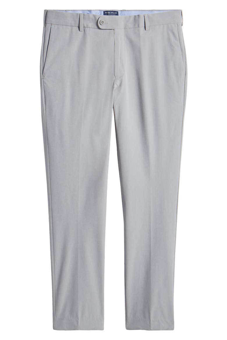 Men's Crown Crafted Surge Performance Flat Front Trousers, Alternate, color, GALE GREY