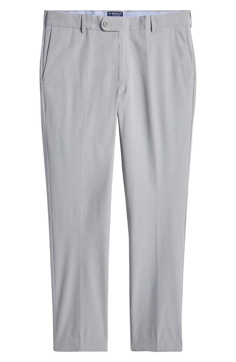 Peter Millar Men's Crown Crafted Surge Performance Flat Front Trousers, Alternate, color, Gale Grey
