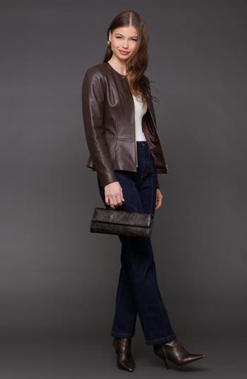 Peplum Leather Jacket