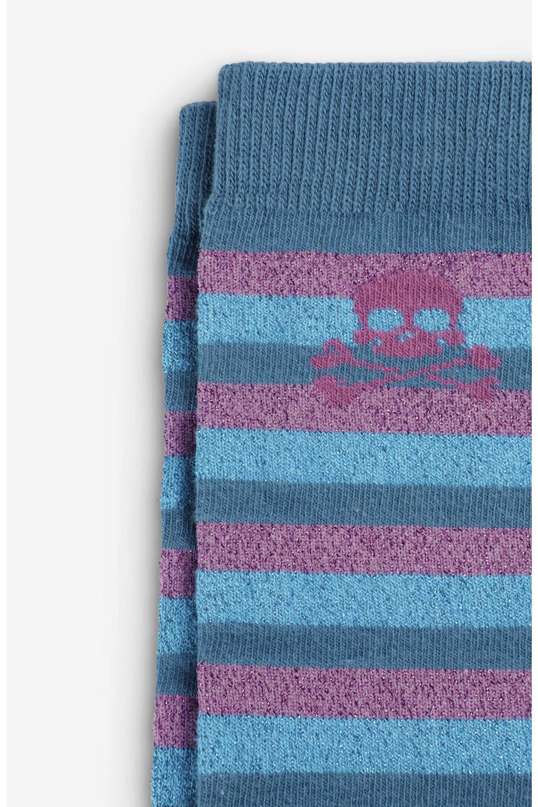 L Lurex Stripes Sock Girls, Alternate, color, Duck